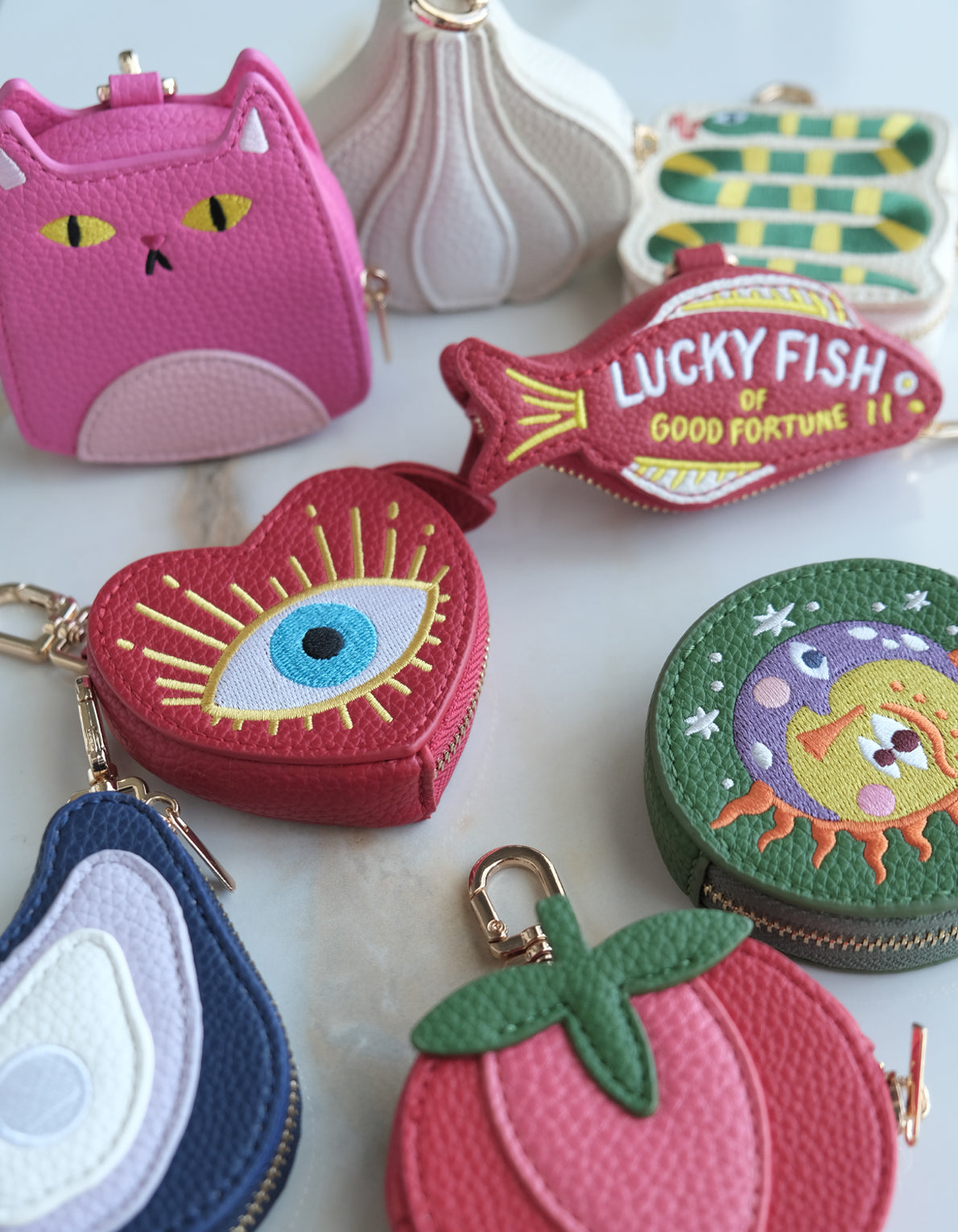 Coin Pouch Bag Charm | Oyster