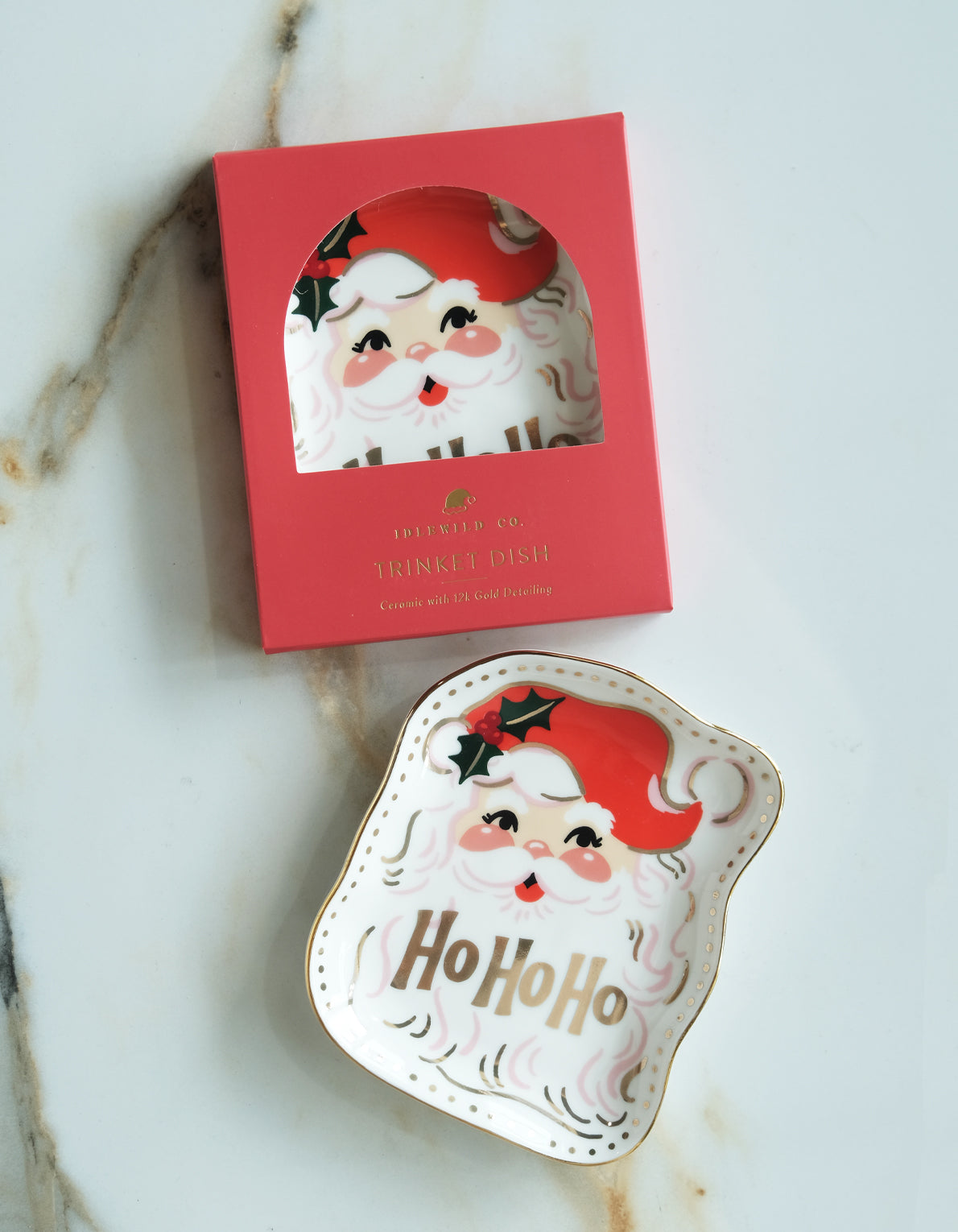 Porcelain Trinket Tray | Santa