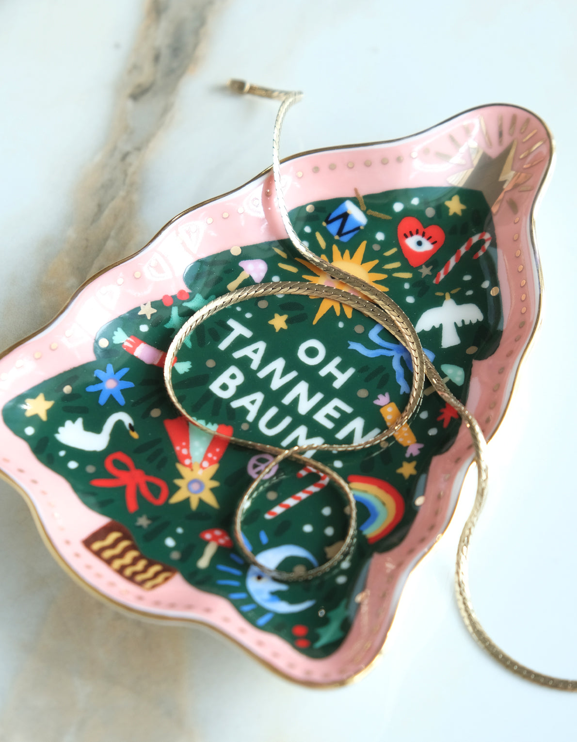 Christmas Porcelain Trinket Tray | Oh Tannenbaum