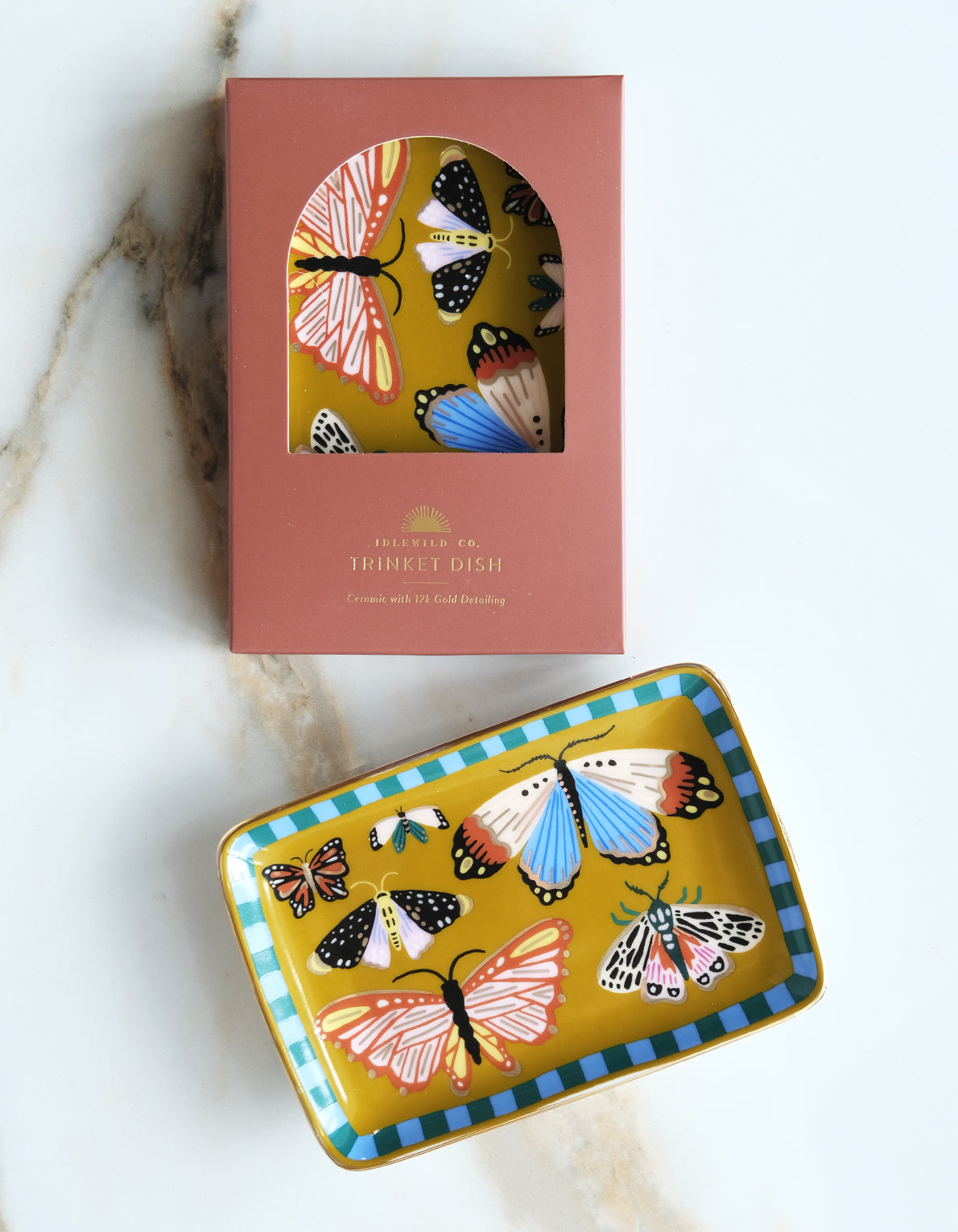 Porcelain Trinket Tray | Butterflies