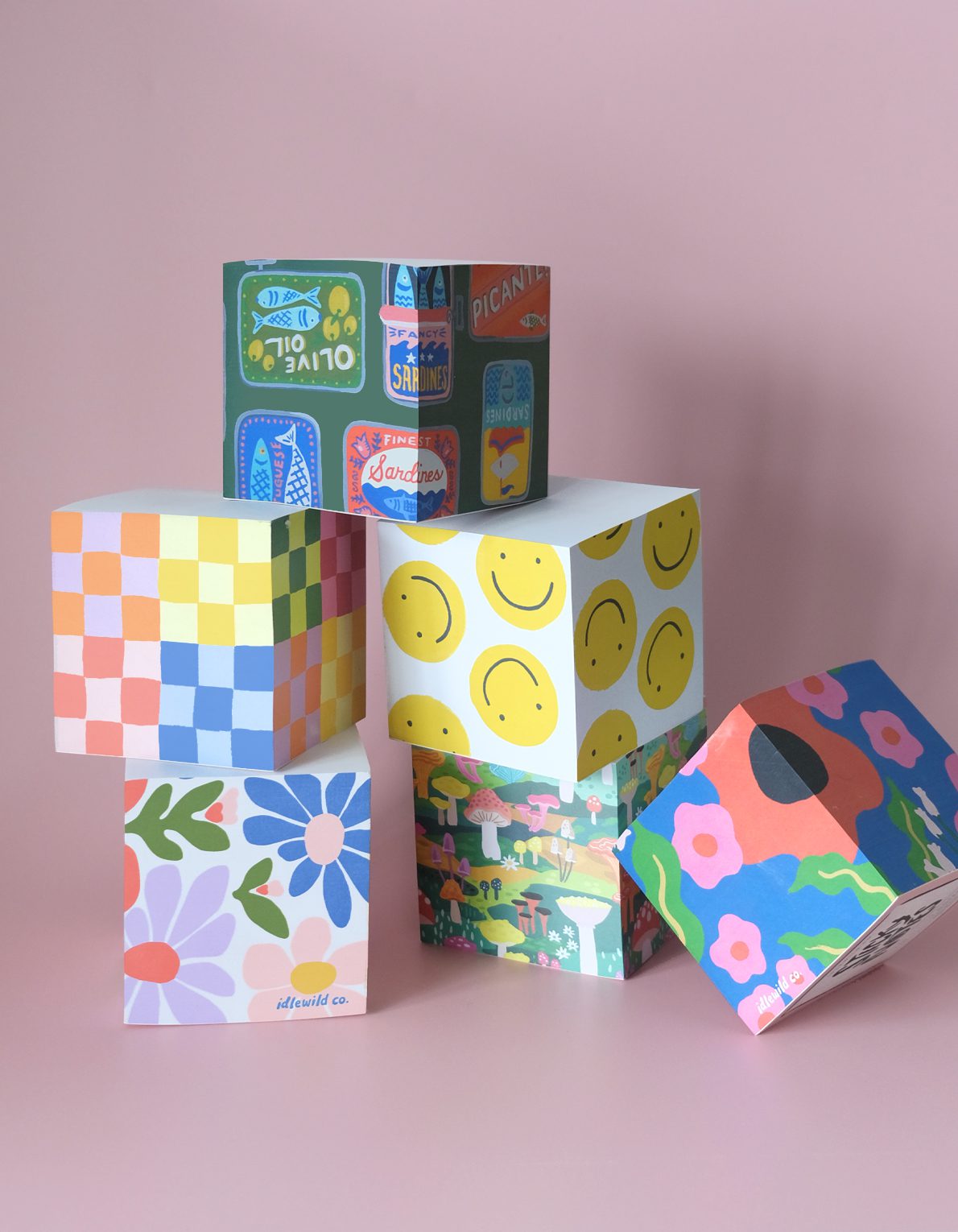 Sticky Note Cube | Mushroom Heaven