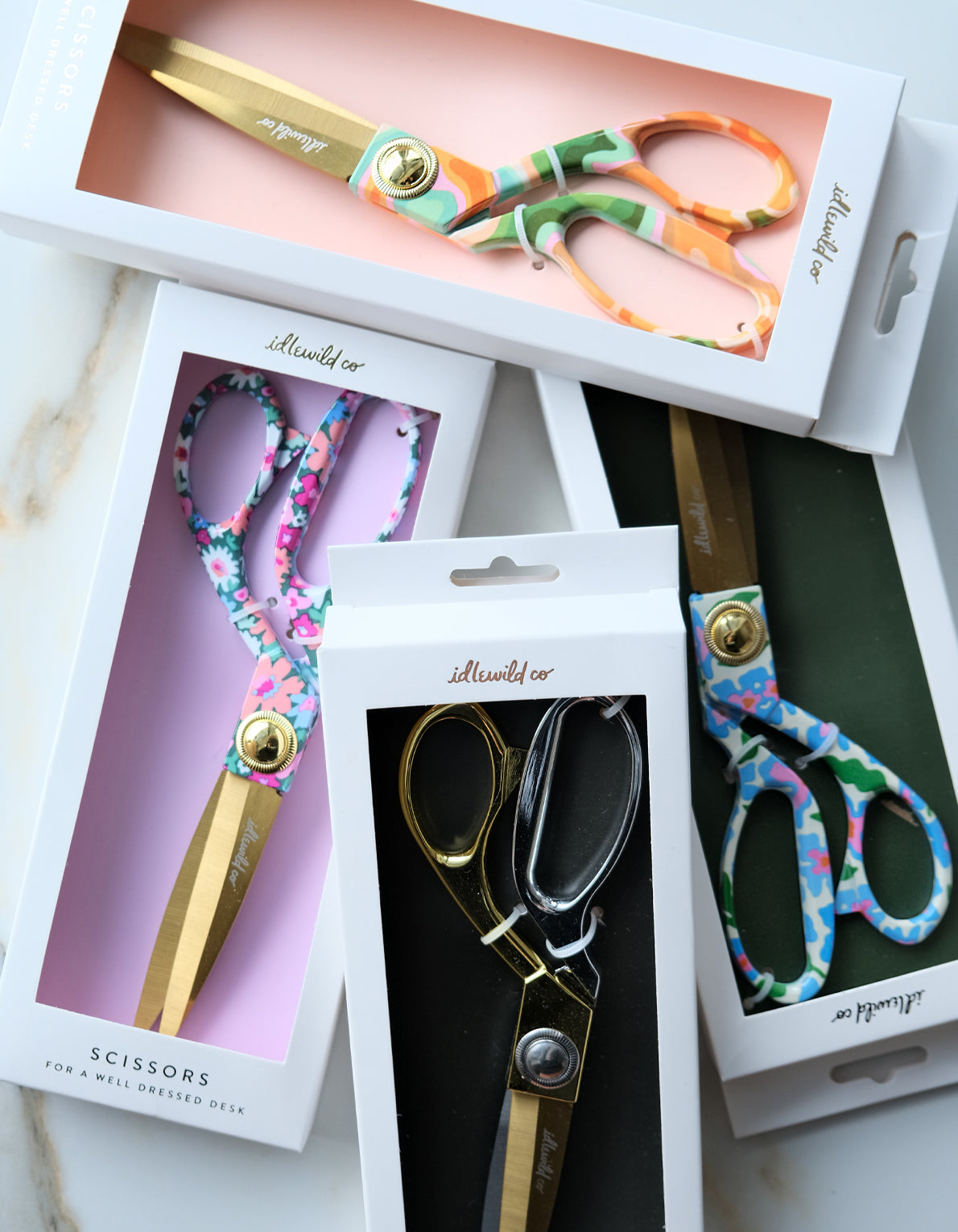 Designer Scissors | Marbled Rainbow