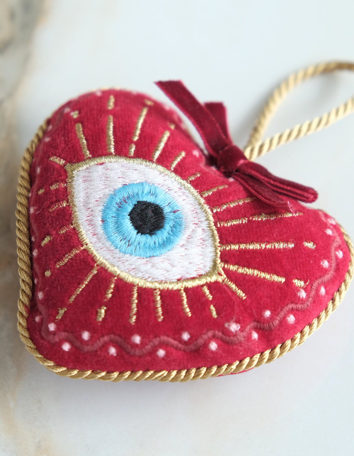 Velvet Embroidered Ornament | Mind's Eye Heart