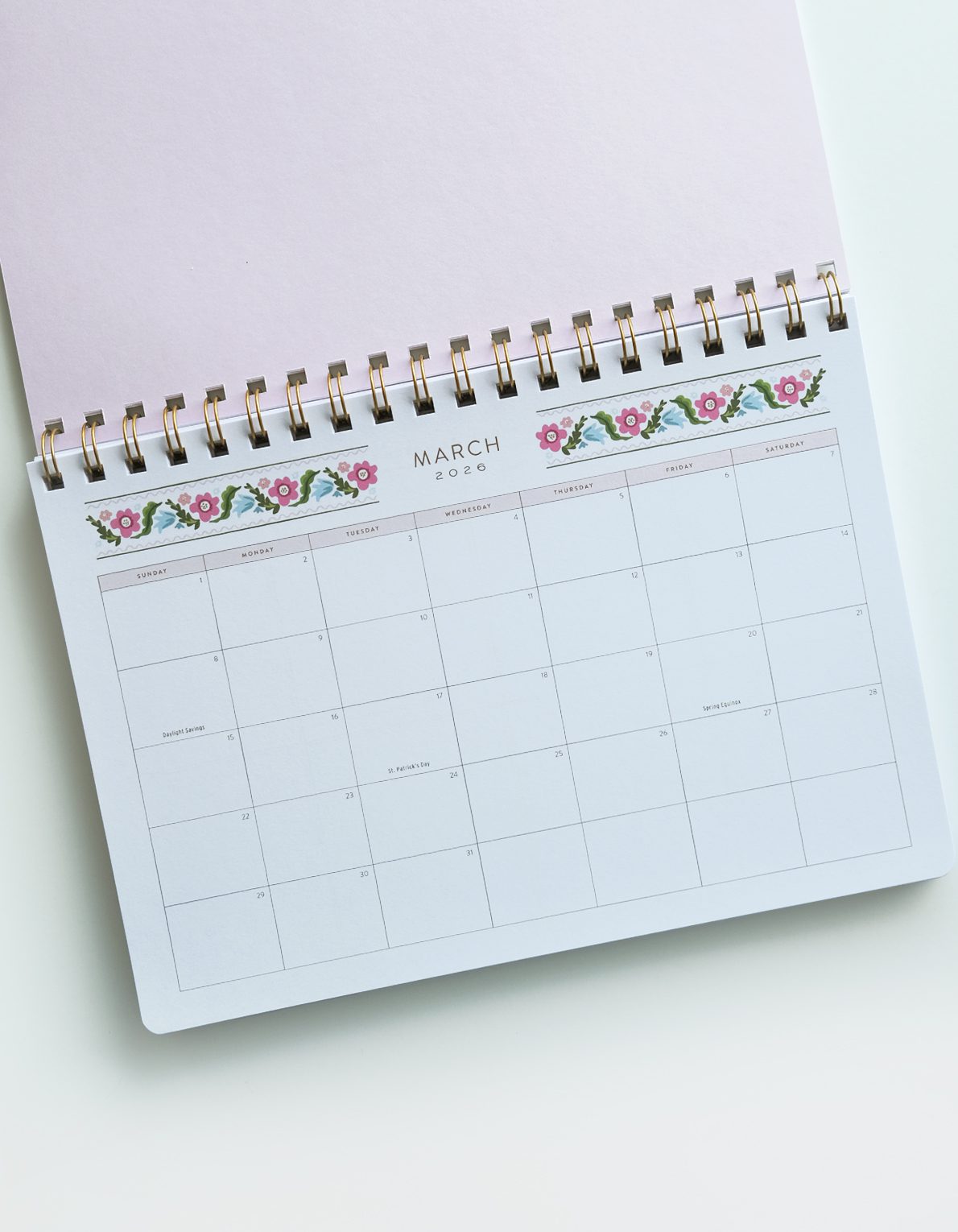 Block Print Floral 2026 Desktop Planner