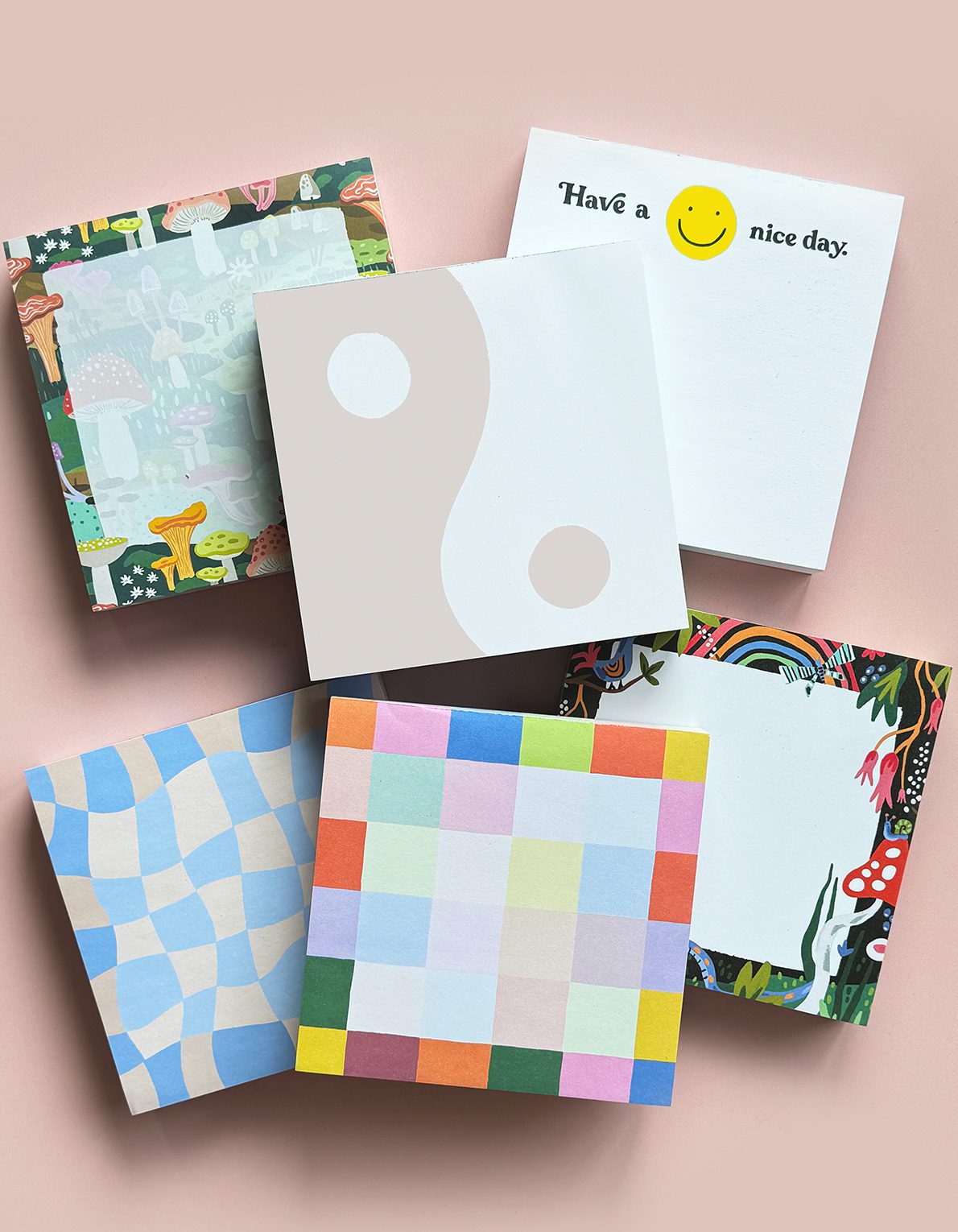 200-Sheet Jumbo Desk Pad | Rainbow Check