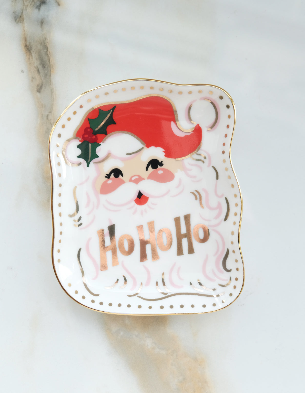 Porcelain Trinket Tray | Santa