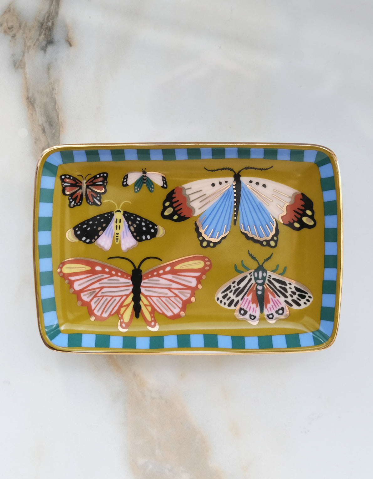 Porcelain Trinket Tray | Butterflies