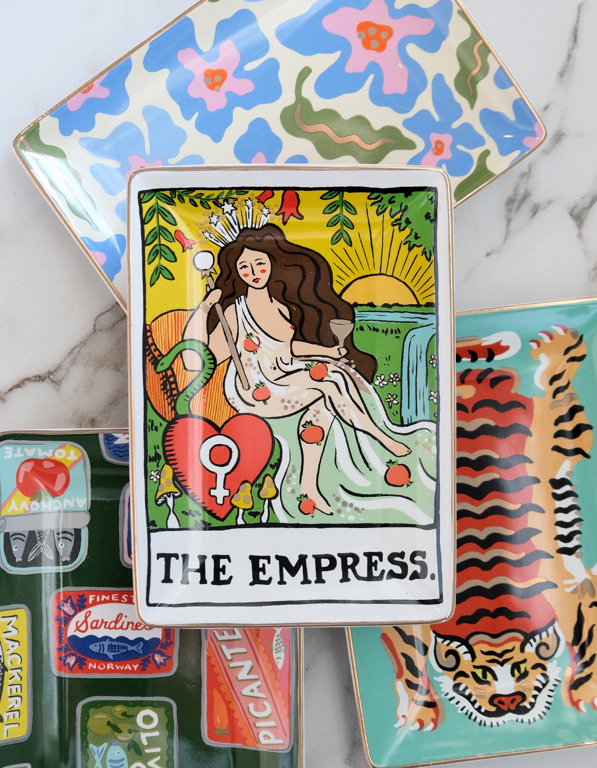 Porcelain Trinket Tray | Jade Tiger