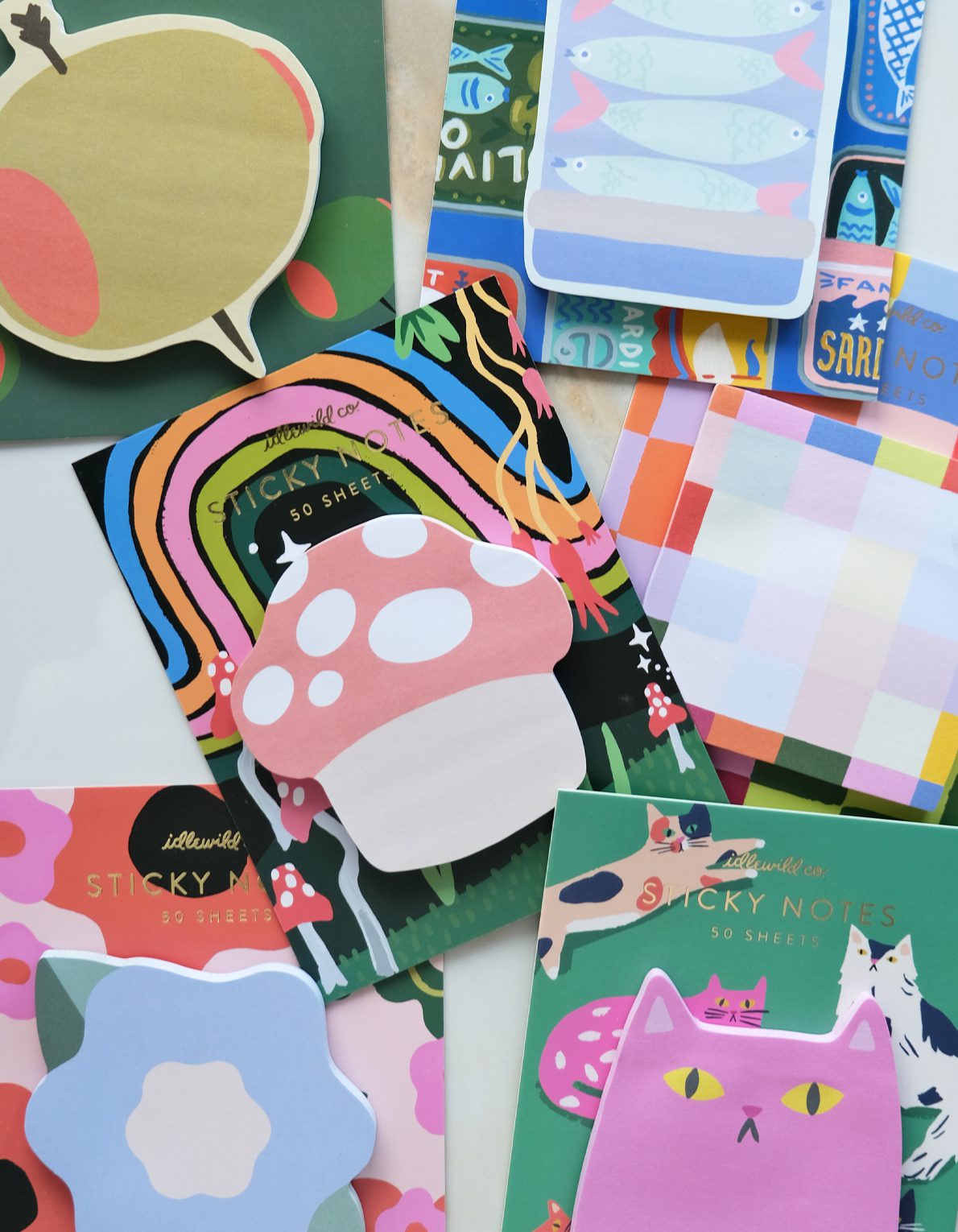 Die-Cut Sticky Note Pad | Tinned Fish