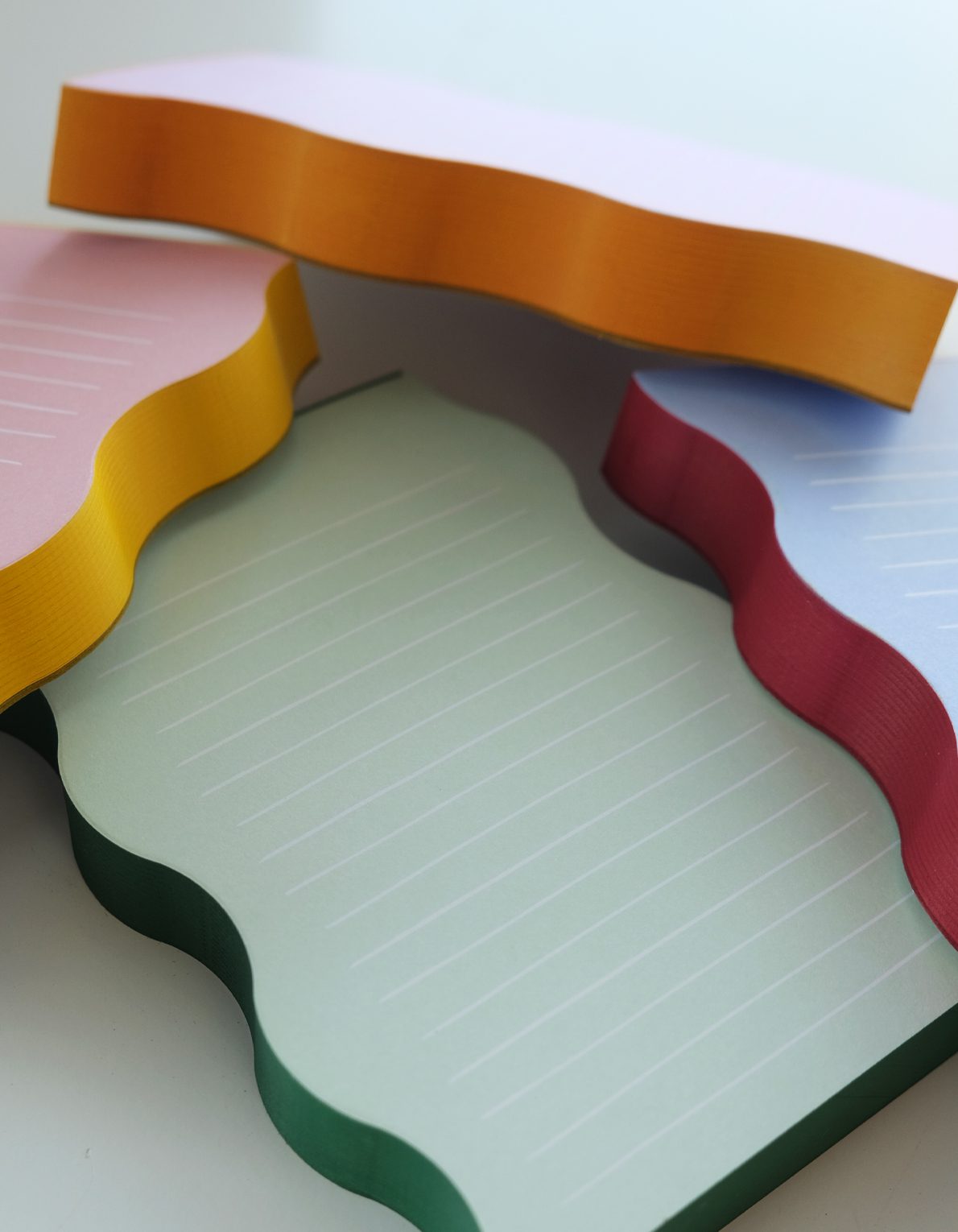 Wavy Shaped Notepad | Lilac + Tangerine