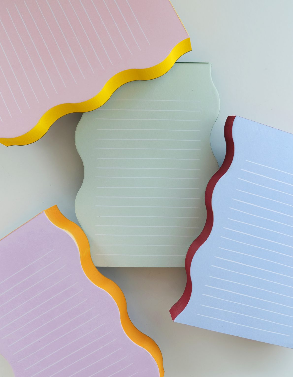 Wavy Shaped Notepad | Mint + Evergreen