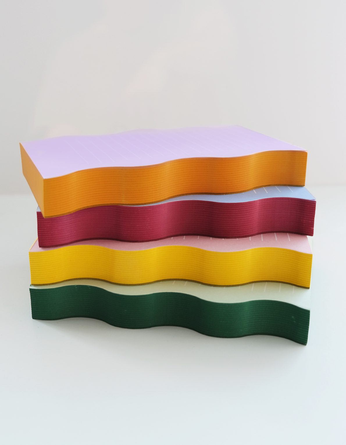 Wavy Shaped Notepad | Pink + Yellow