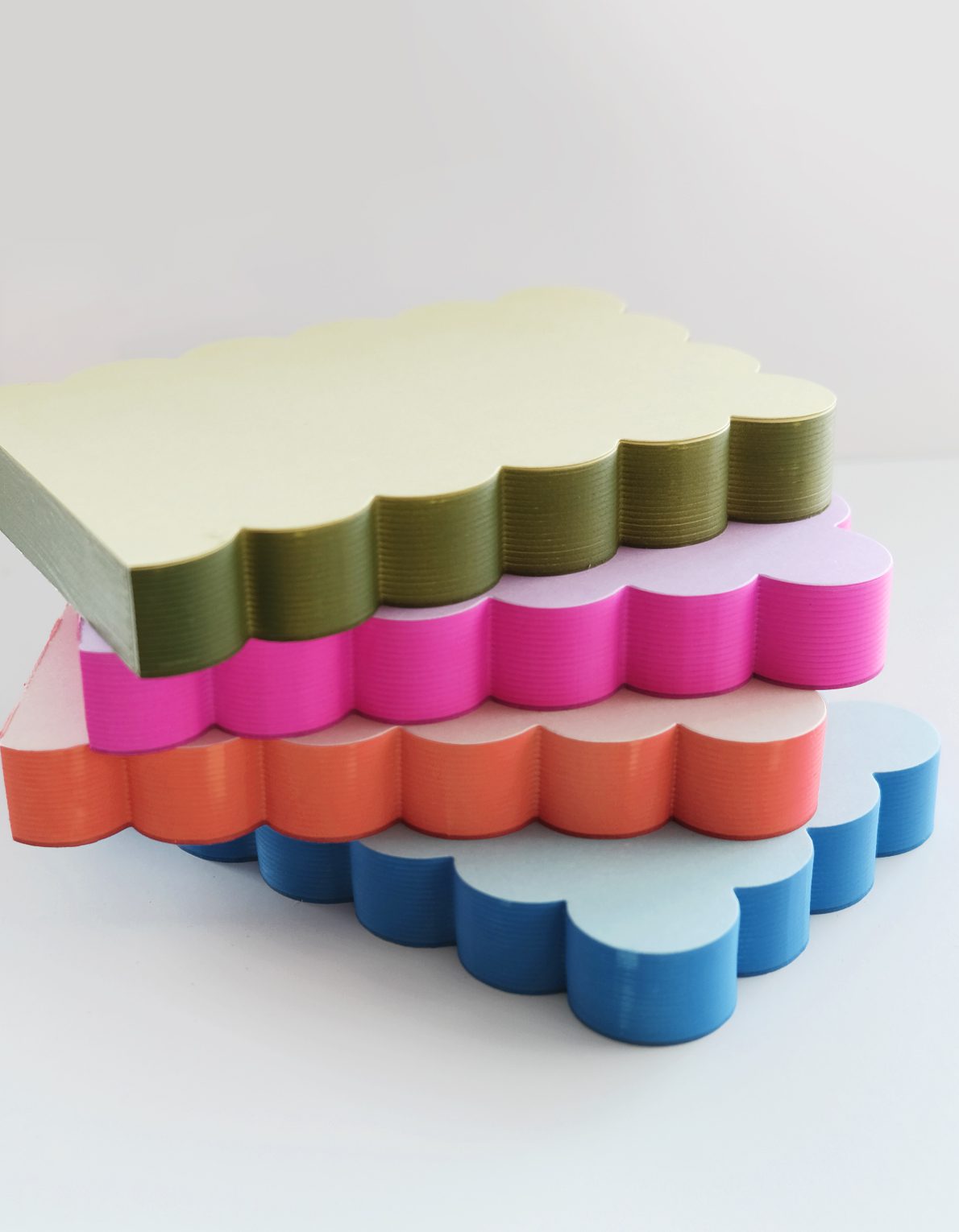 Scalloped Shaped Notepad | Aqua + Blue