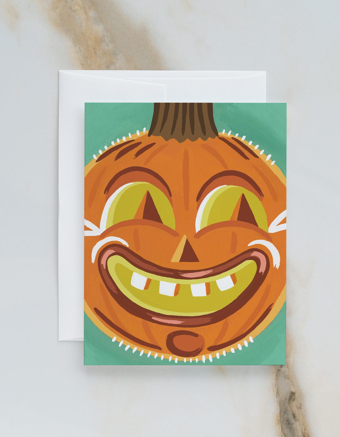Halloween Greeting Card | Retro Jack-o'-Lantern