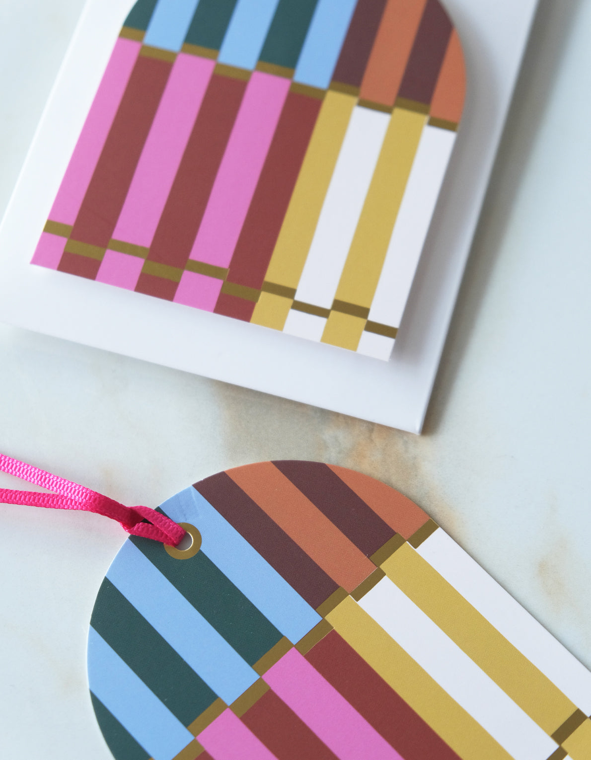 Die-Cut Gift Tag | Cabana Stripe