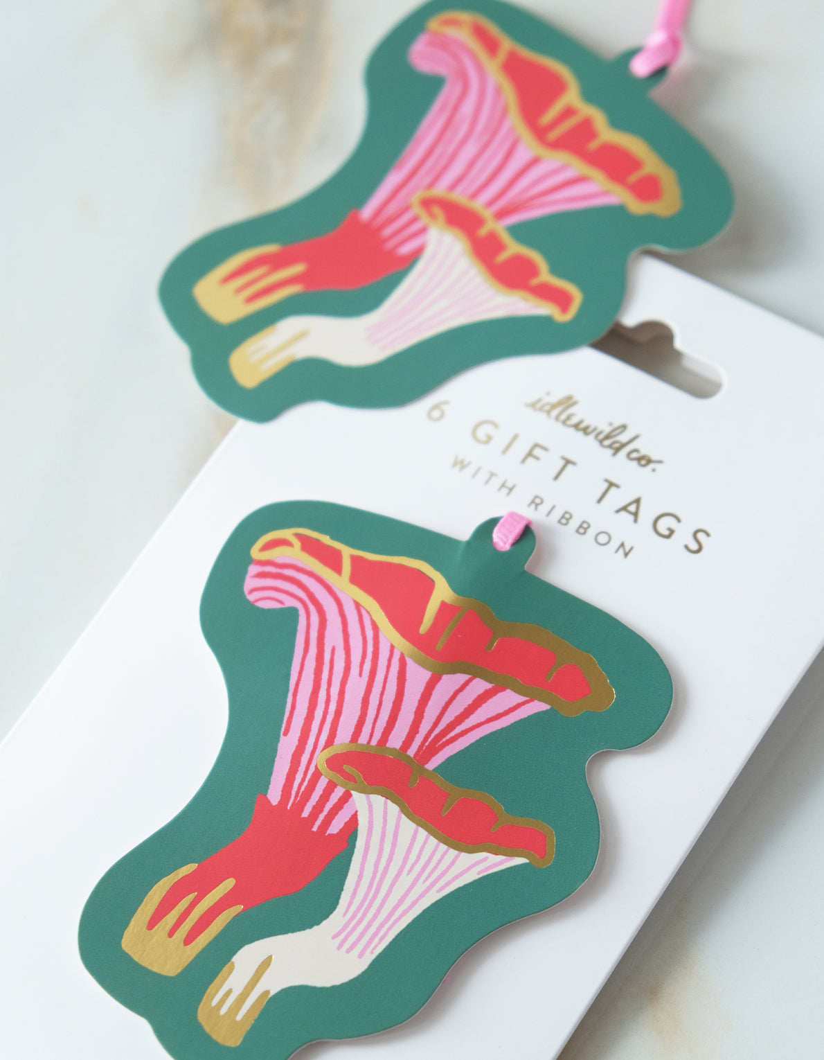 Die-Cut Gift Tag | Chanterelle Mushroom