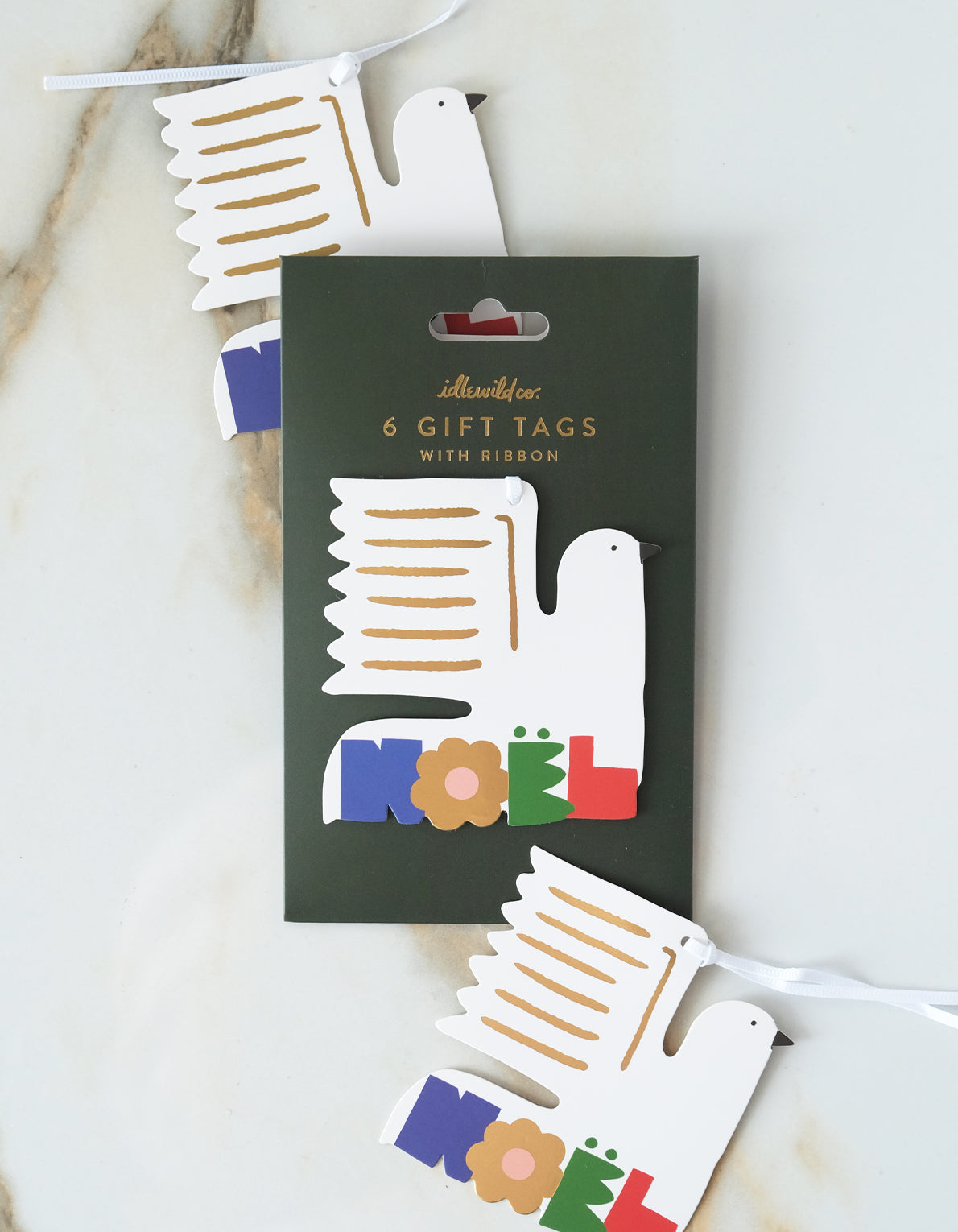 Die-Cut Gift Tag | Holiday Noel Dove