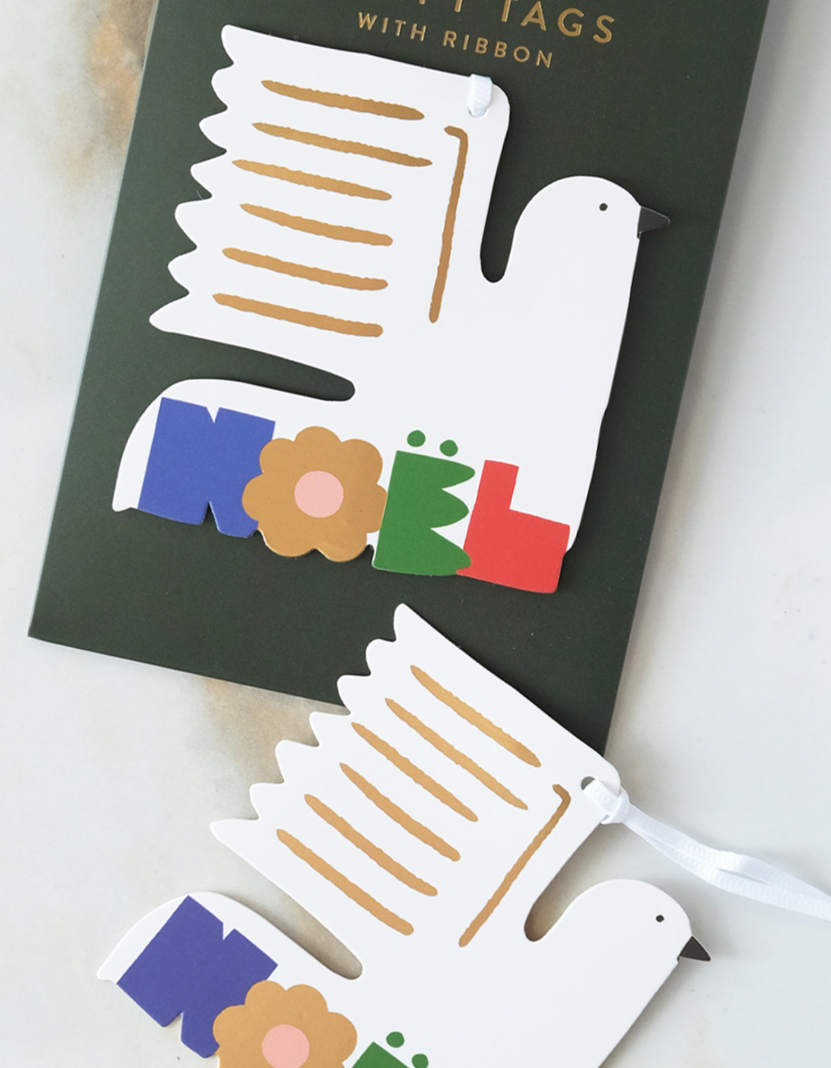 Die-Cut Gift Tag | Holiday Noel Dove