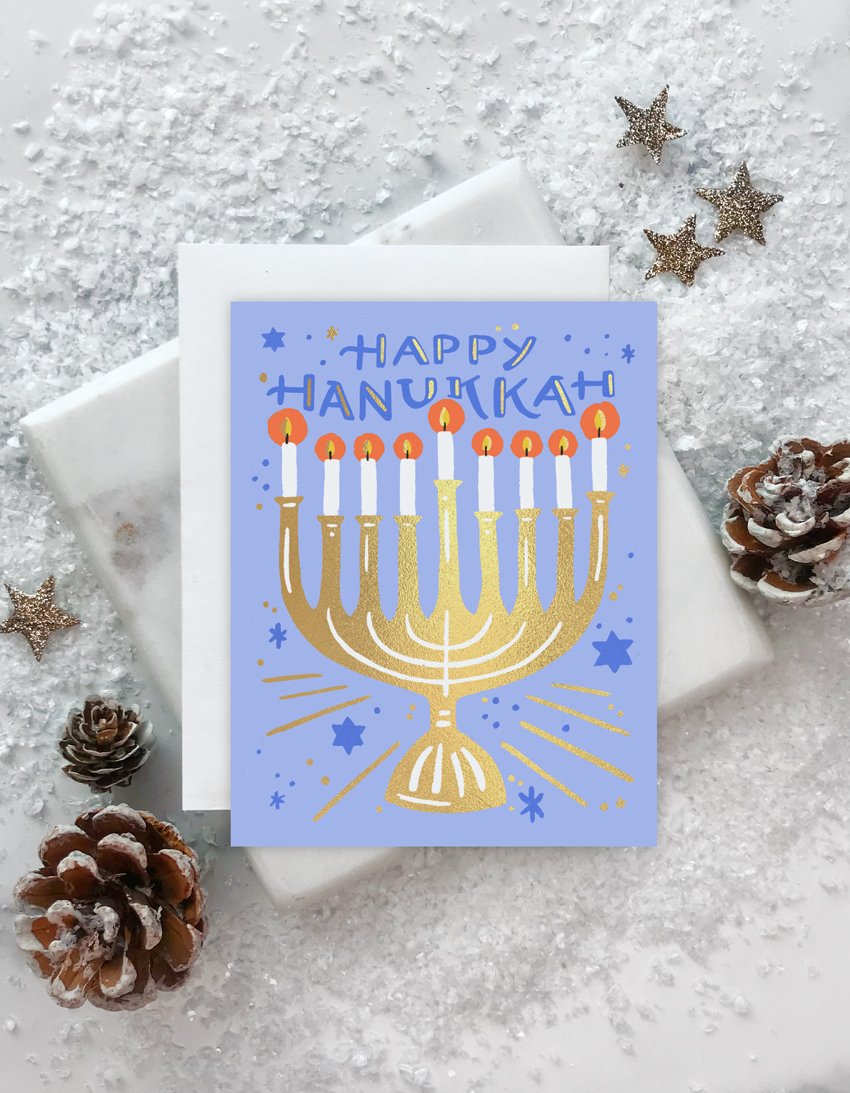 Hanukkah Greeting Card | Starry Menorah