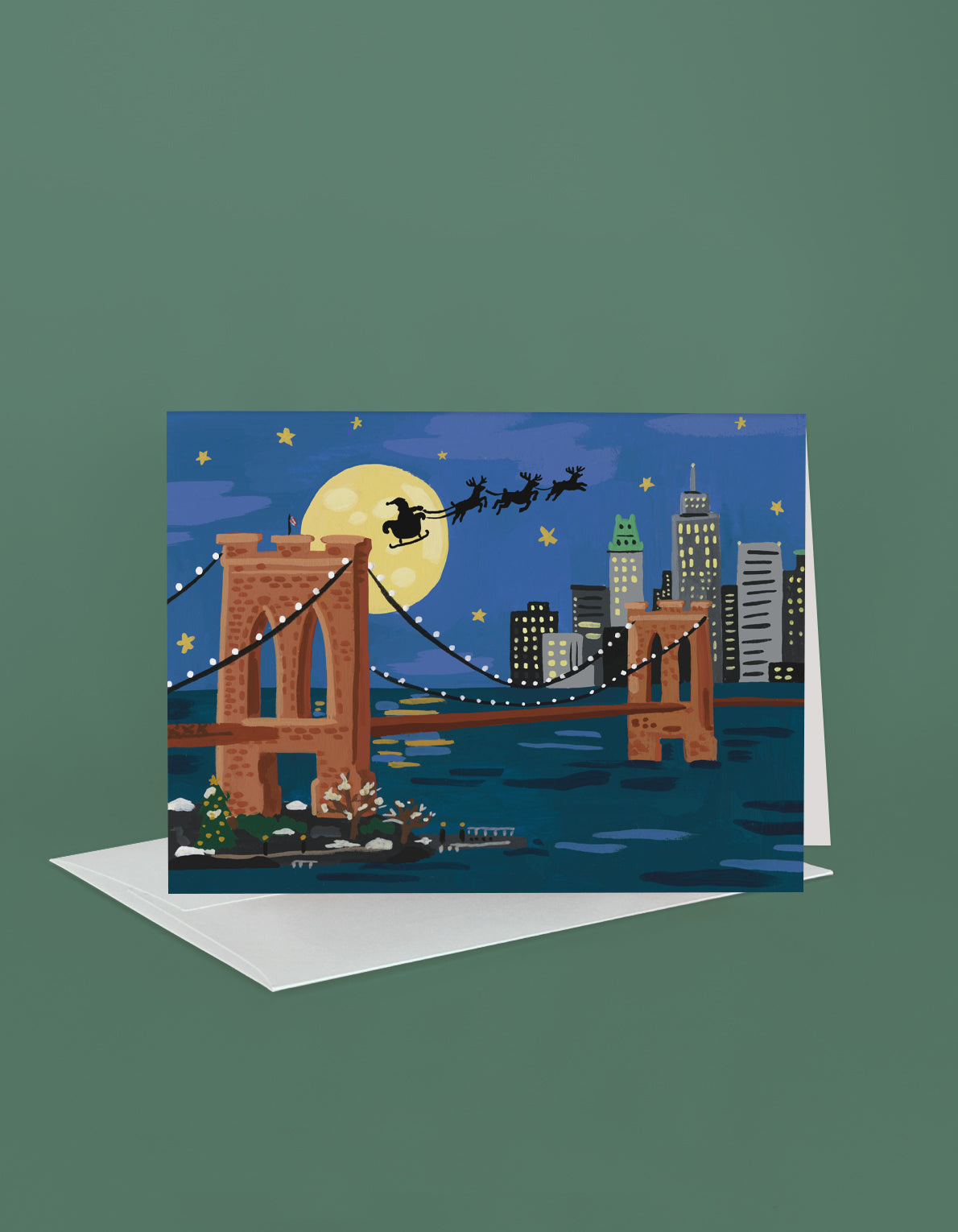NYC Holiday Greeting Card | Brooklyn Bridge