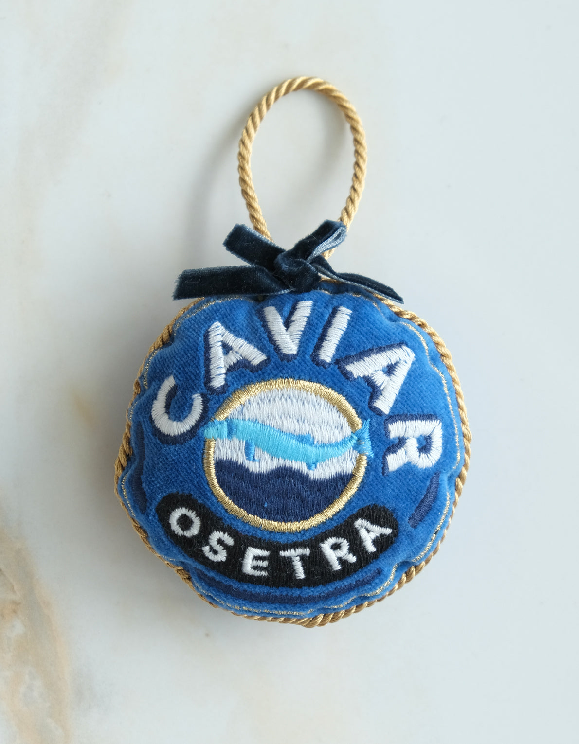 Velvet Embroidered Ornament | Caviar
