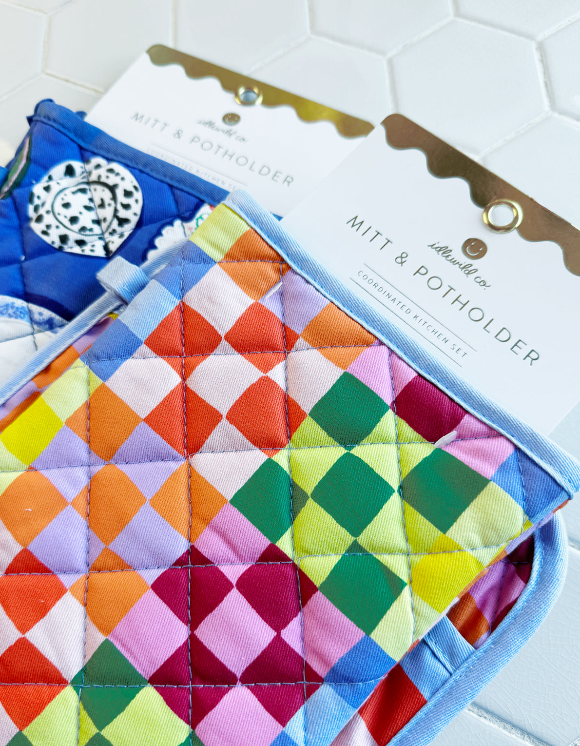 Oven Mitt + Potholder Set | Bagels