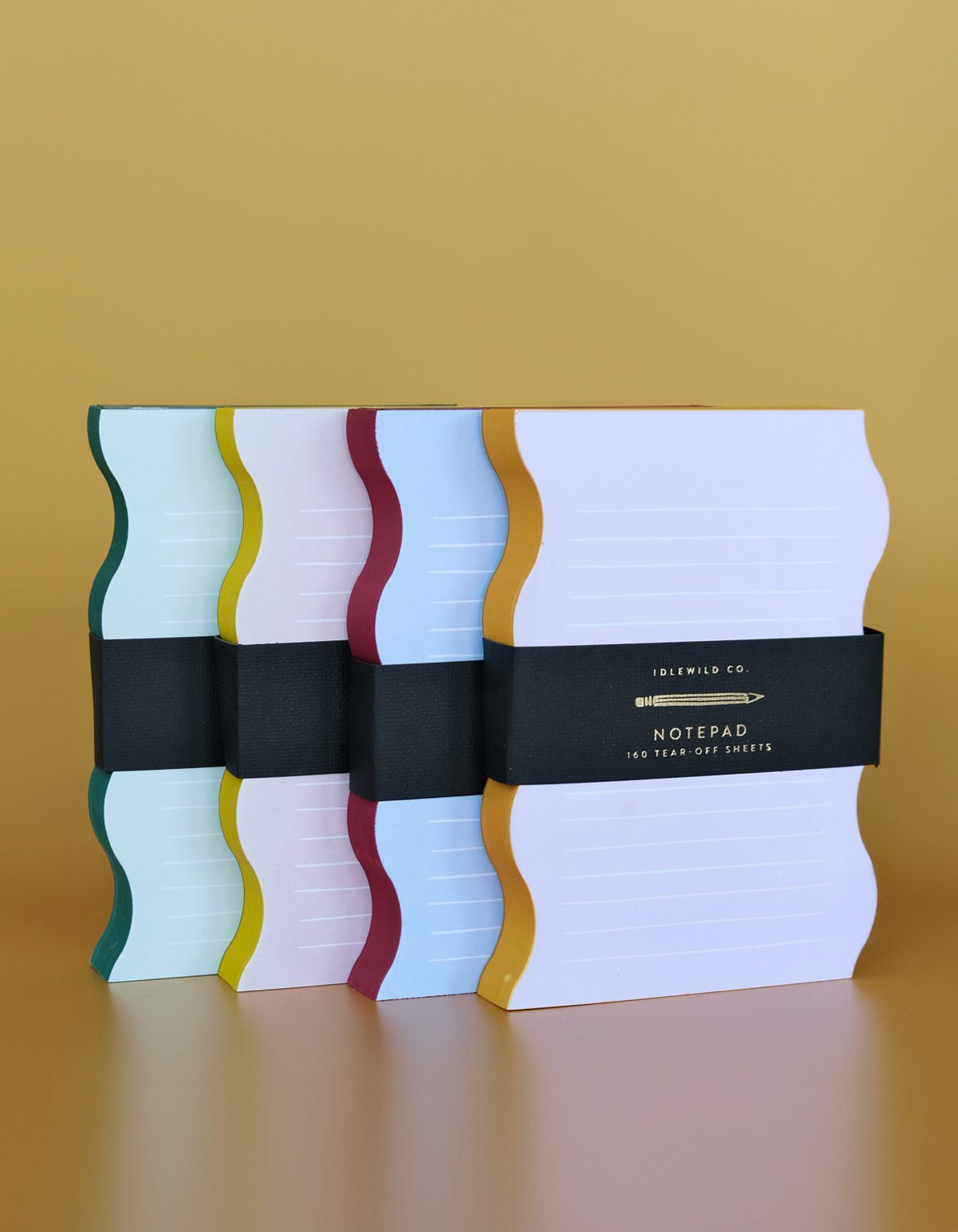 Wavy Shaped Notepad | Pink + Yellow