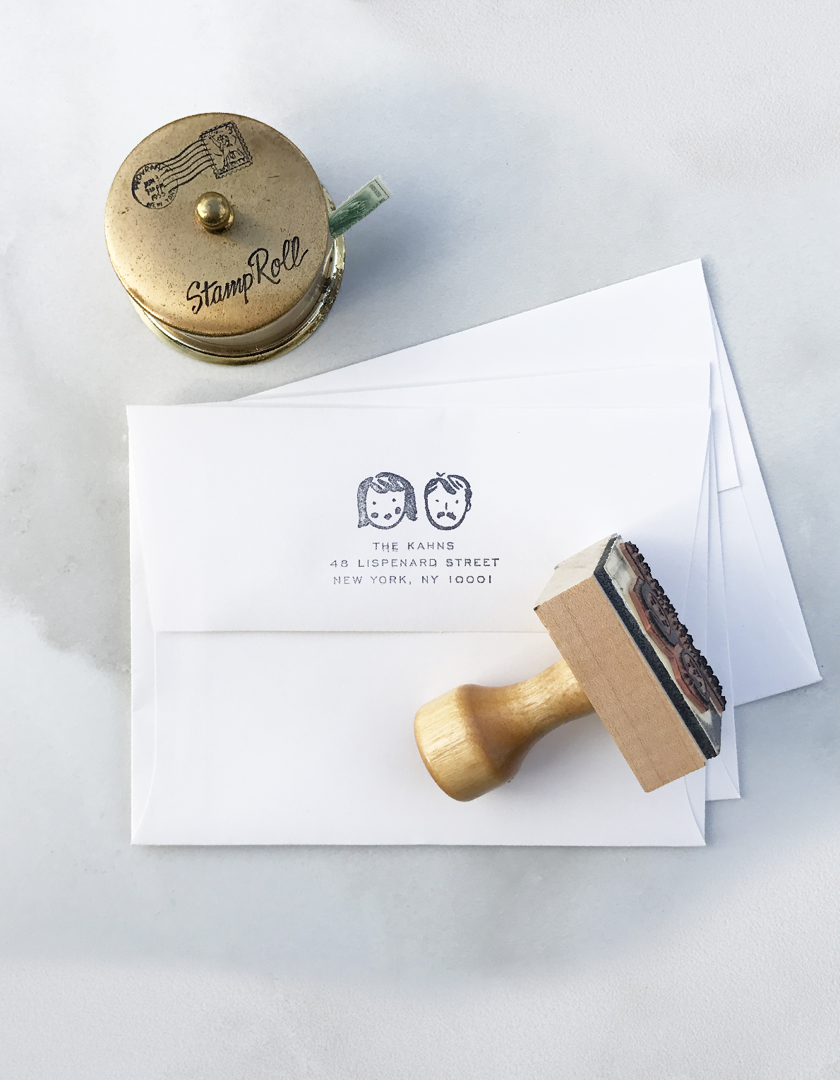 Self Inking Name Stamp Custom Address Stamps Wedding Invitation Stamp 15+ Designs! Wood Handle Custom Stamp Return Address Stamp 